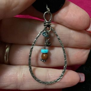Silpada turquoise and bead drop earrings